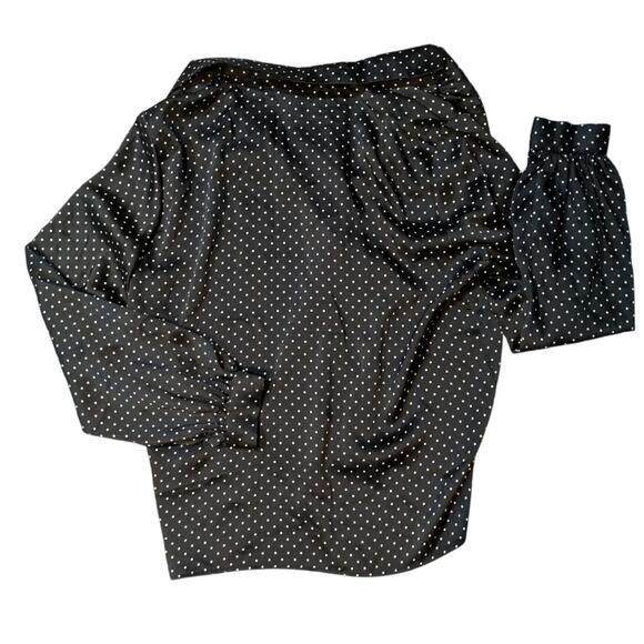 Topshop Polka Dot Scallop Blouse Size 8 - Picture 3 of 13
